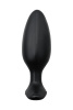 Анальная втулка Lovense Hush 2 (M), силикон, черная, 12,1 см