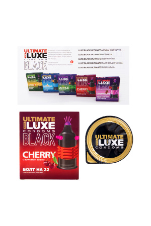 Презервативы Luxe, black ultimate, «Болт на 32», вишня, 18 см, 5,2 см, 1 шт.